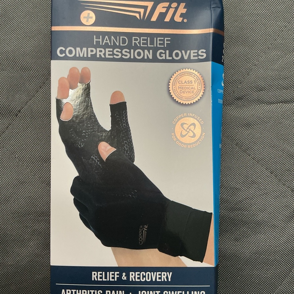 Copper Fit Hand Relief Compression Gloves